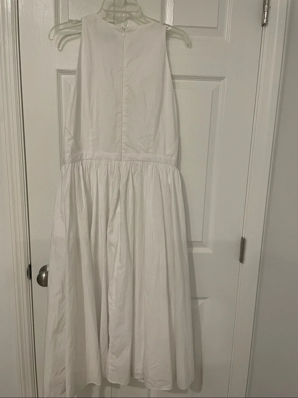 J. Crew White Sleeveless Midi Dress